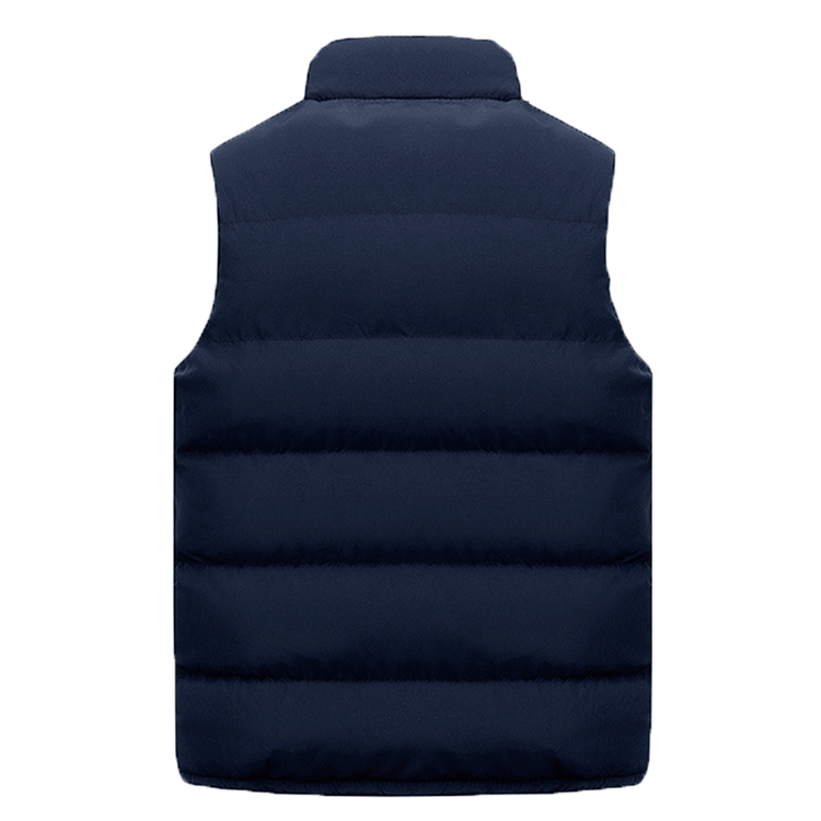 Mens Vest Jacket Warm Sleeveless Jackets Winter Waterproof Zipper Coat