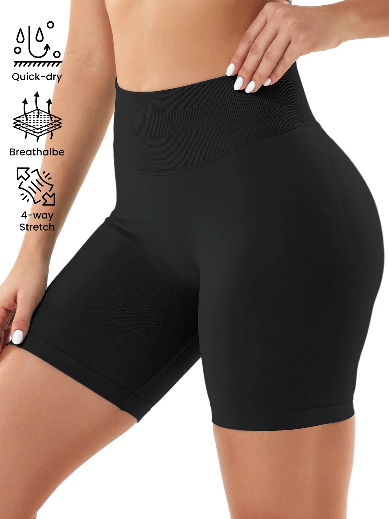 Pilates knit shorts medium intensity training high stretch
