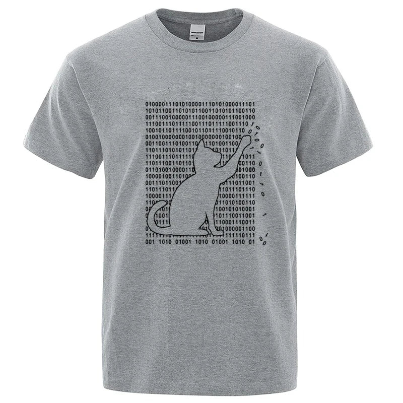 Men's High Quality T-shirt Cotton Blend Funny Cool Cat Design