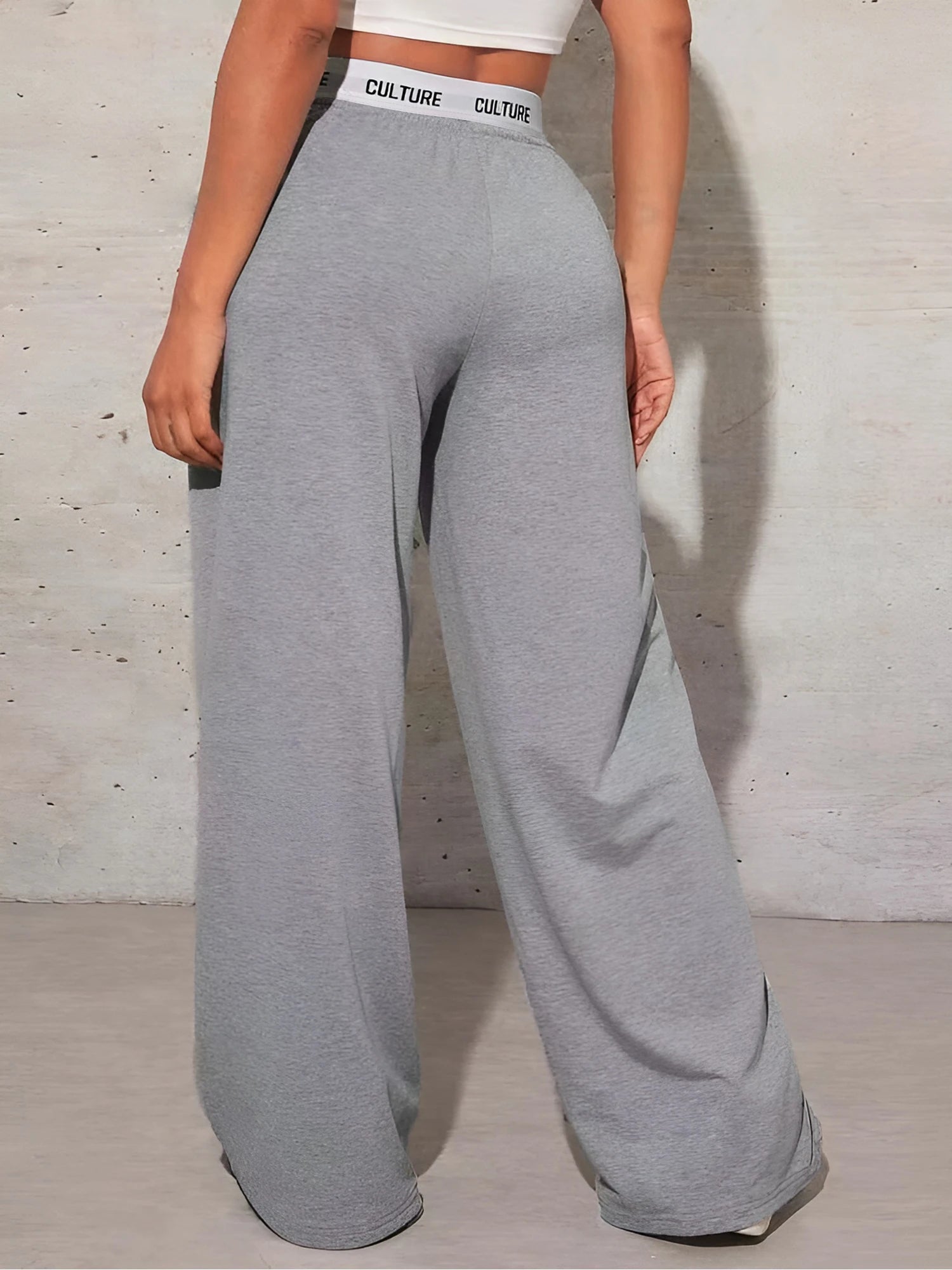 Women's Fashion Pants High Waist Webbing Loose