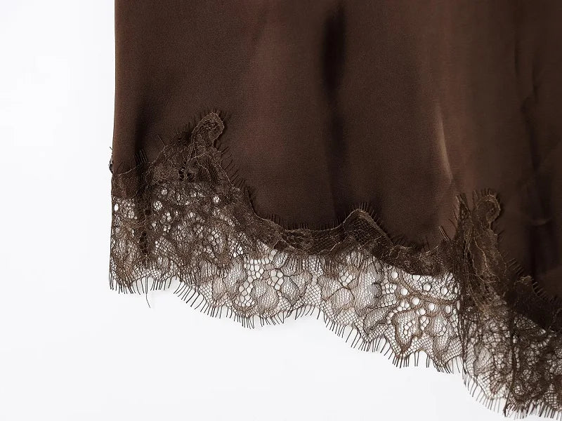 MUJER 2025 Lace Slip Dress Woman Black Backless Short Dresses
