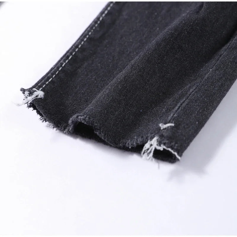 Women Ripped Jeans Tight Fitting
