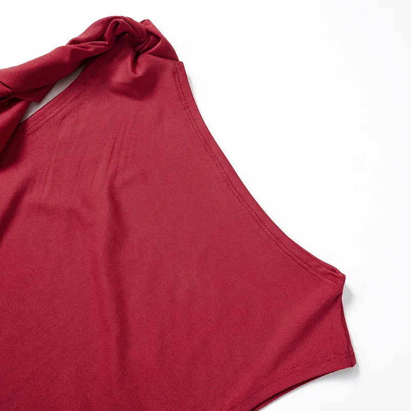 Summer Women'S Solid Color Vest Fluttering Tassel Sleeveless