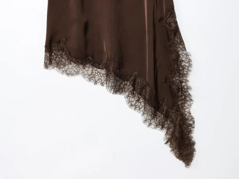 MUJER 2025 Lace Slip Dress Woman Black Backless Short Dresses