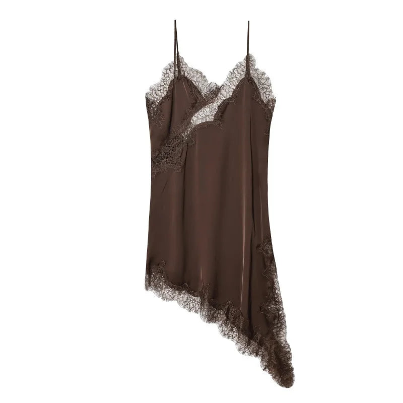 MUJER 2025 Lace Slip Dress Woman Black Backless Short Dresses