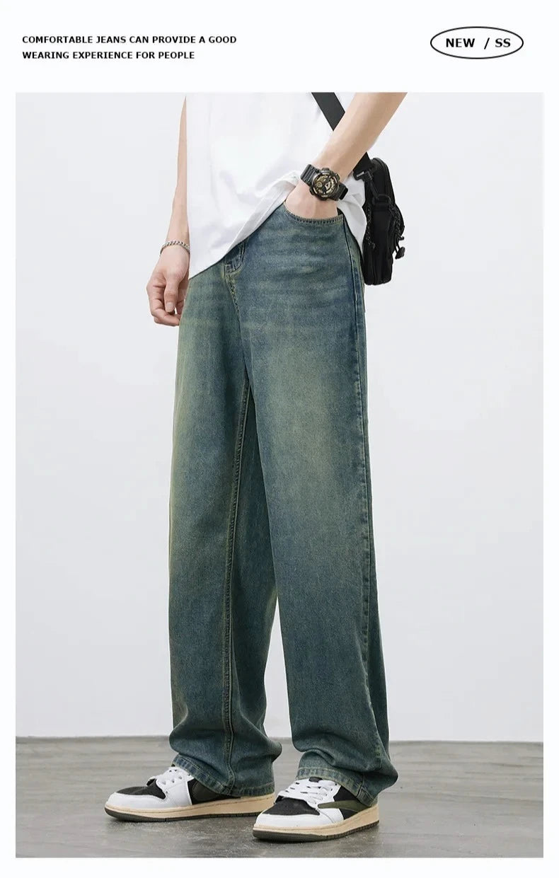 New Men Straight Vintage Fit Jeans
