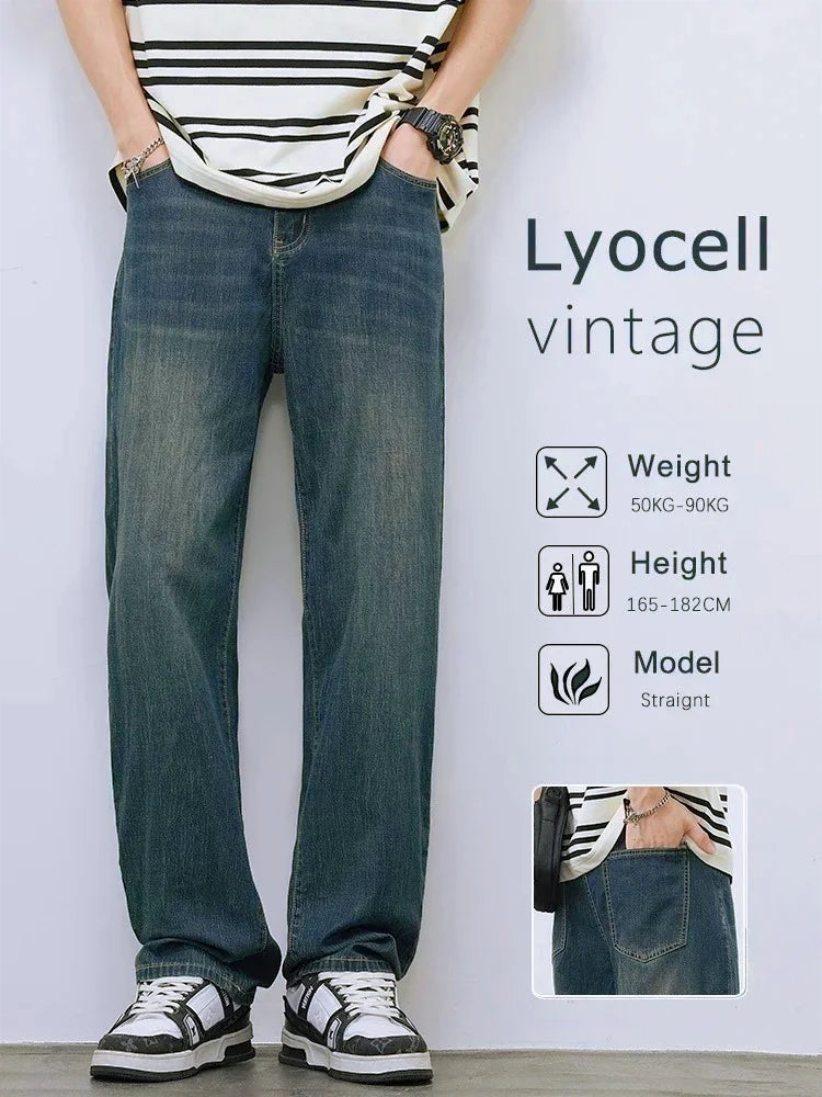 New Men Straight Vintage Fit Jeans