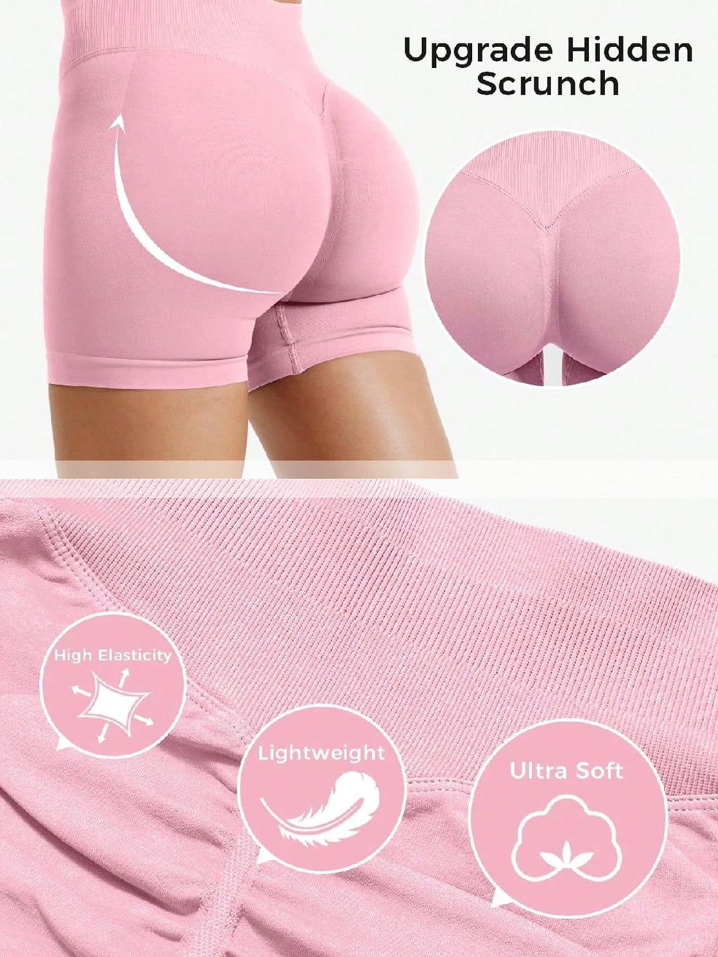 Pilates knit shorts medium intensity training high stretch