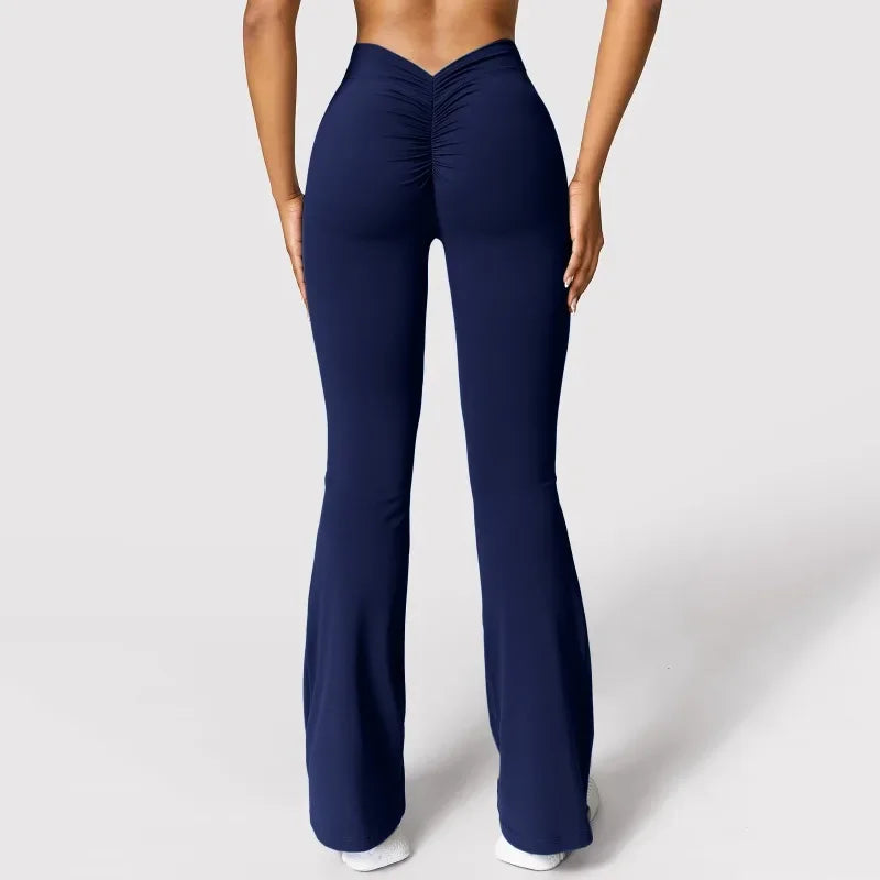 Fashion Micro Horn Leggings Women V-back Waist