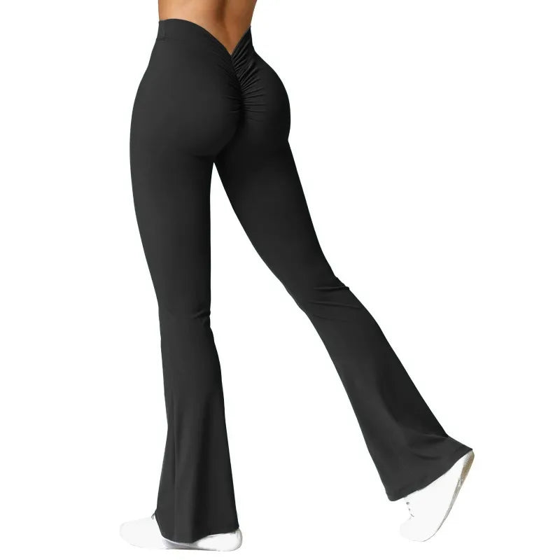 Fashion Micro Horn Leggings Women V-back Waist