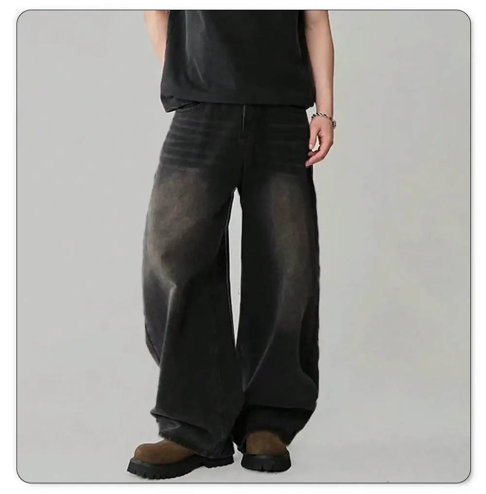 Men's Straight Loose Wide Baggy Jeans