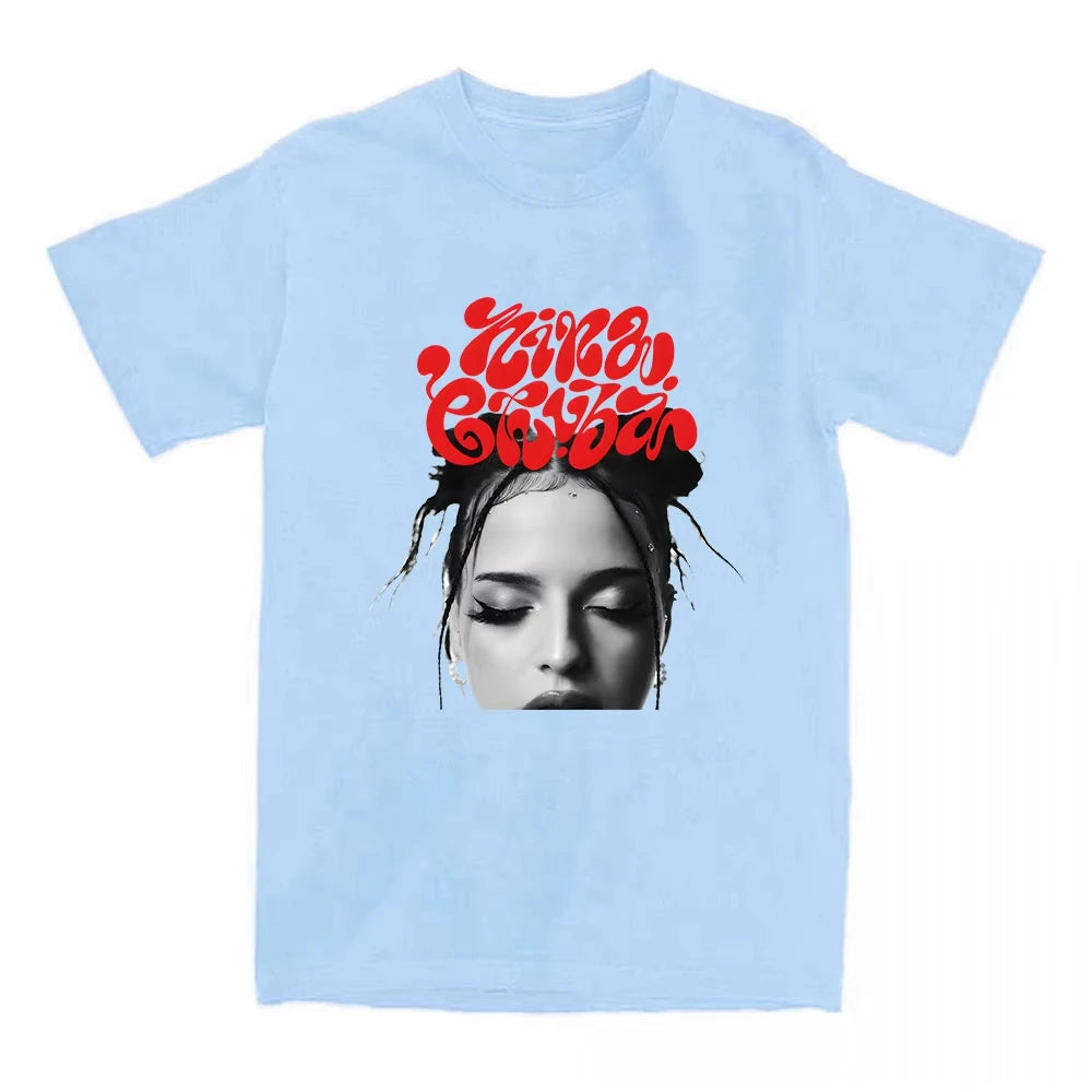 Nina Chuba Printing Tshirts Short Sleeve Cotton Round Neck T-shirt