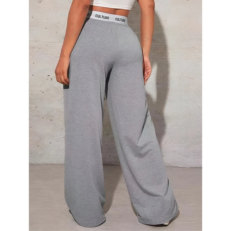 Women's Fashion Pants High Waist Webbing Loose
