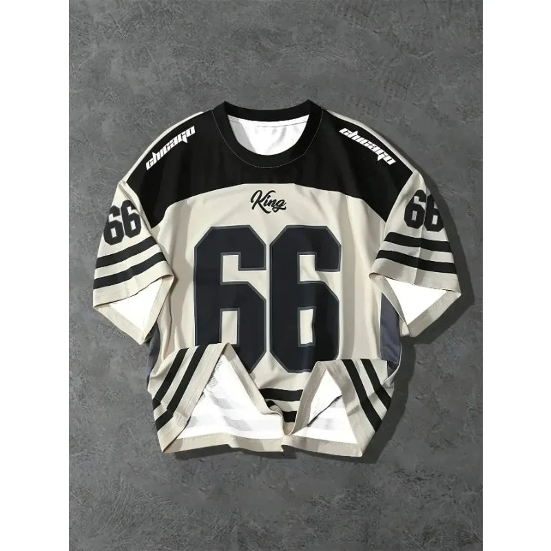 Oversized soccer shirt round neck men's and women's sports