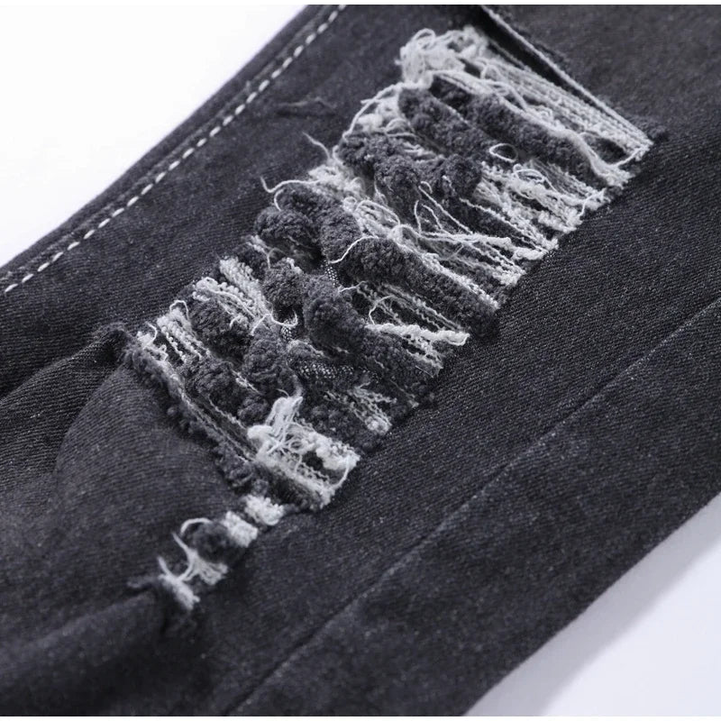 Women Ripped Jeans Tight Fitting