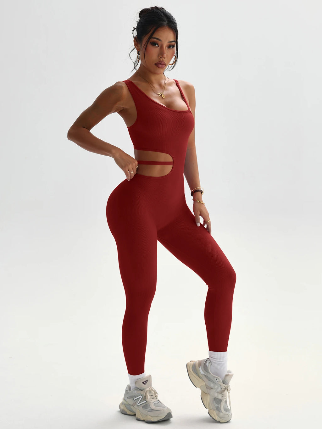 Beautiful back design, sexy one-piece yoga leggings