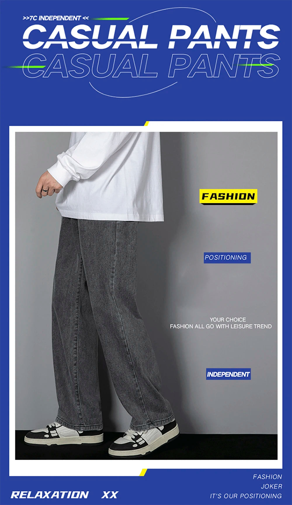 Men's Casual Long Jeans Classic