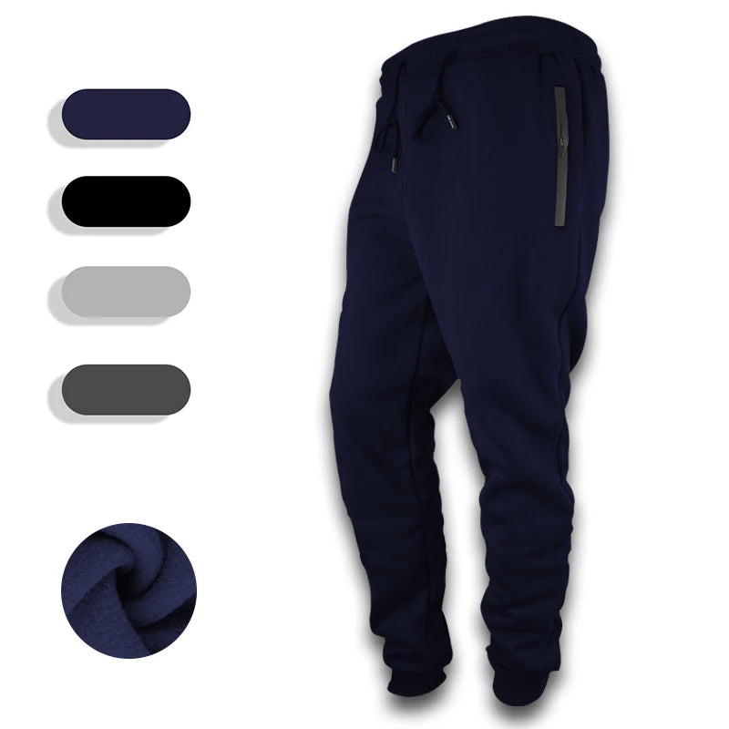 New Sweatpants Side Zipper Pockets Men Joggers Track Pants