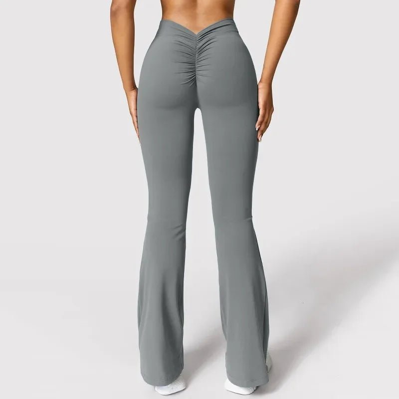 Fashion Micro Horn Leggings Women V-back Waist