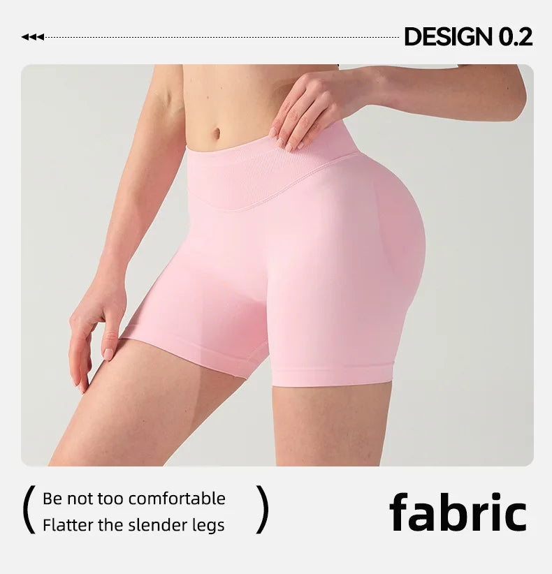 Pilates knit shorts medium intensity training high stretch