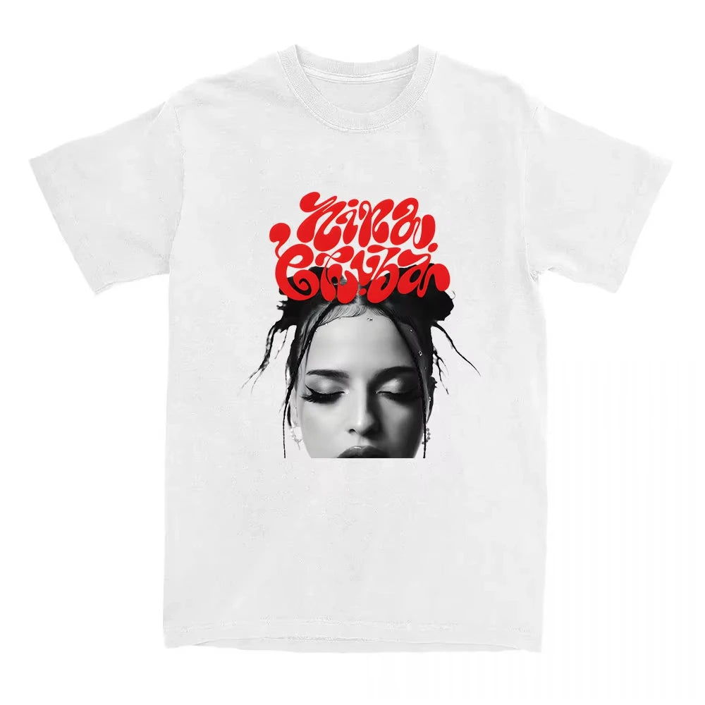 Nina Chuba Printing Tshirts Short Sleeve Cotton Round Neck T-shirt