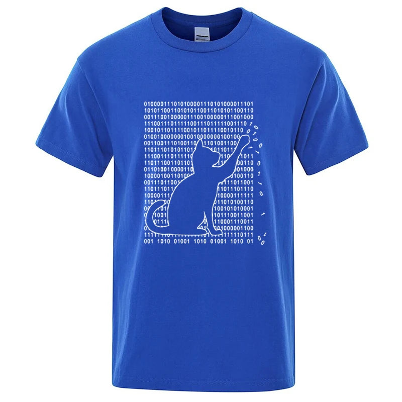 Men's High Quality T-shirt Cotton Blend Funny Cool Cat Design
