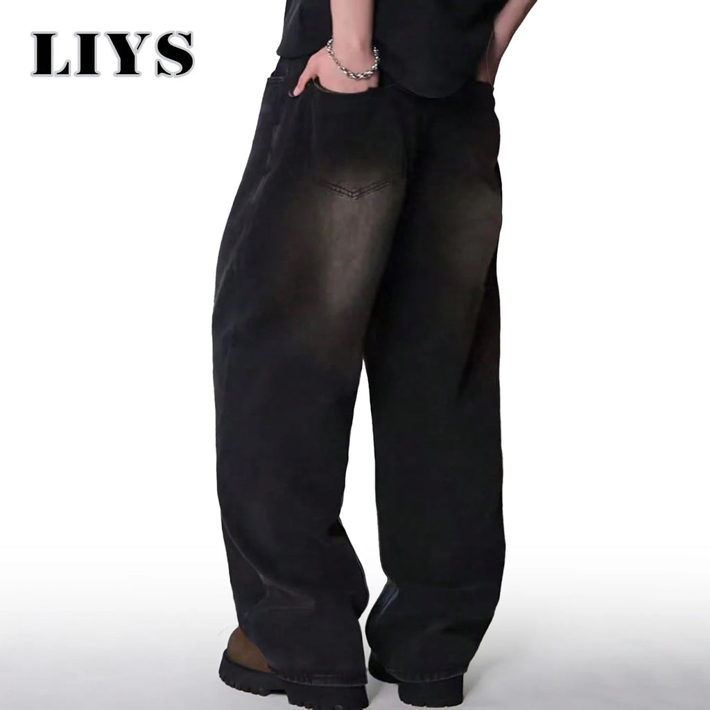 Men's Straight Loose Wide Baggy Jeans