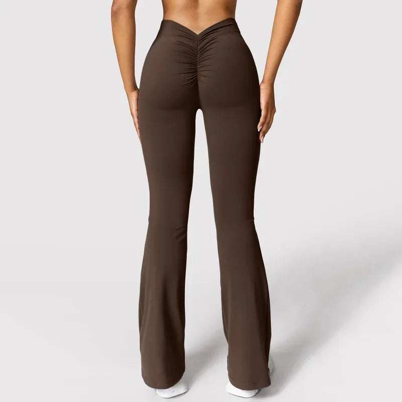 Fashion Micro Horn Leggings Women V-back Waist