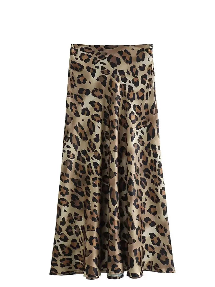 HH Women Fashion Leopard Print Skirt