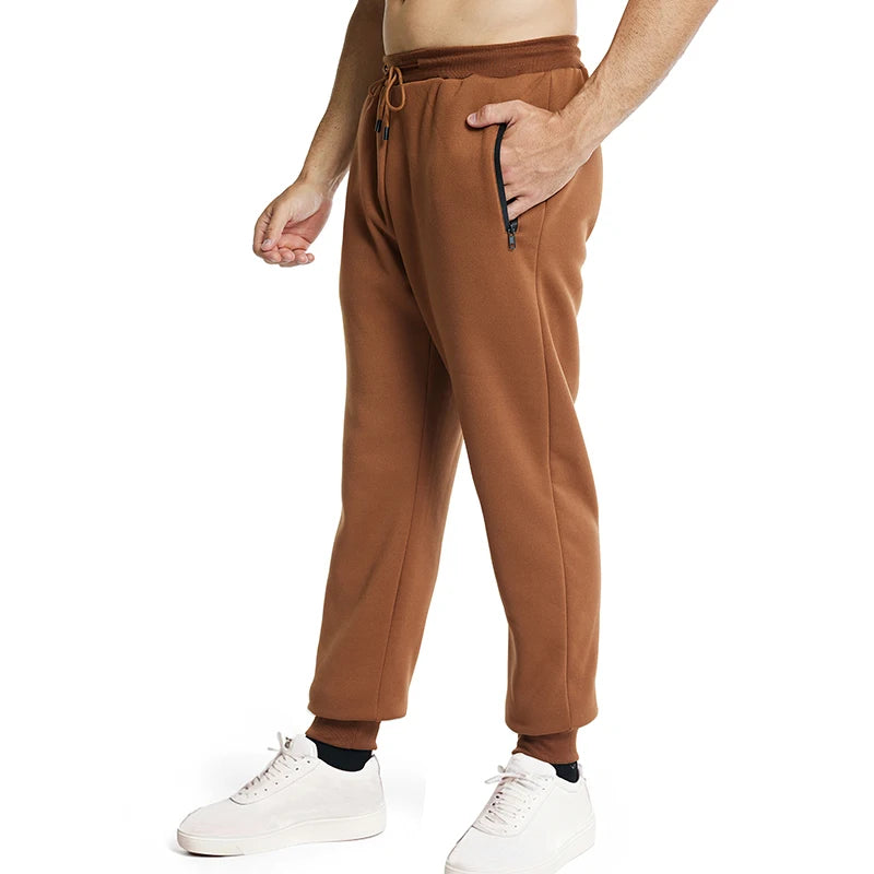 New Sweatpants Side Zipper Pockets Men Joggers Track Pants