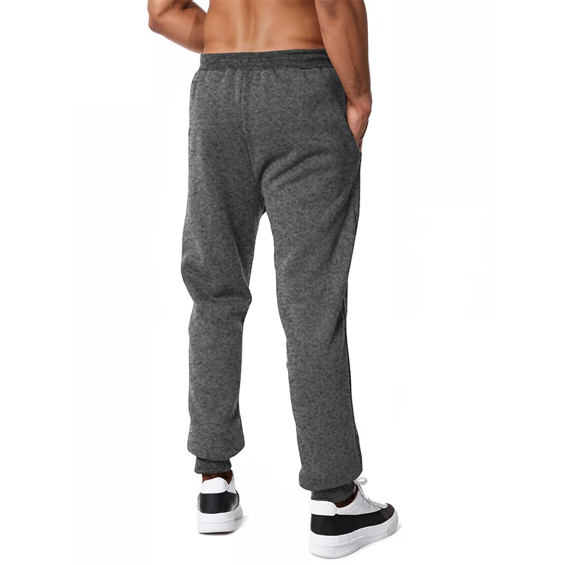 New Sweatpants Side Zipper Pockets Men Joggers Track Pants