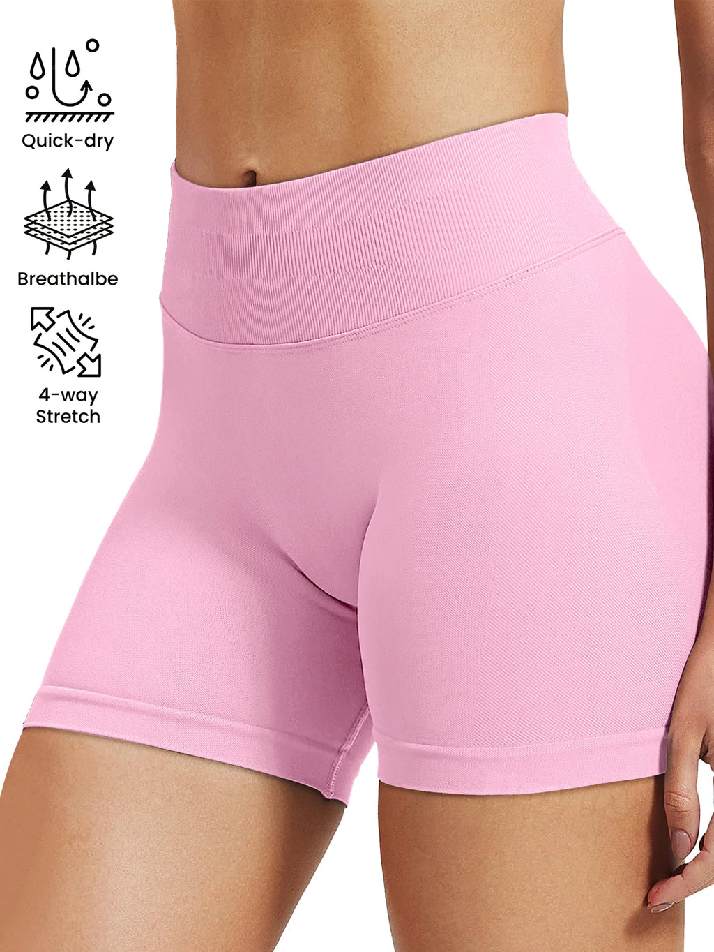 Pilates knit shorts medium intensity training high stretch