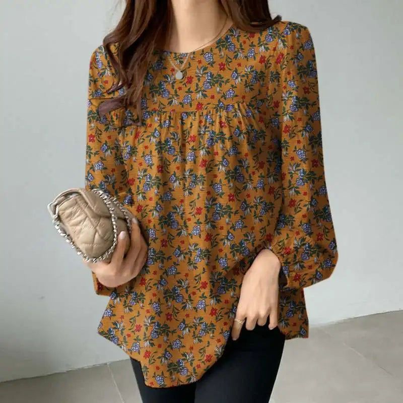 ZANZEA Women Floral Printed Blouse Bohemian Holiday Tops