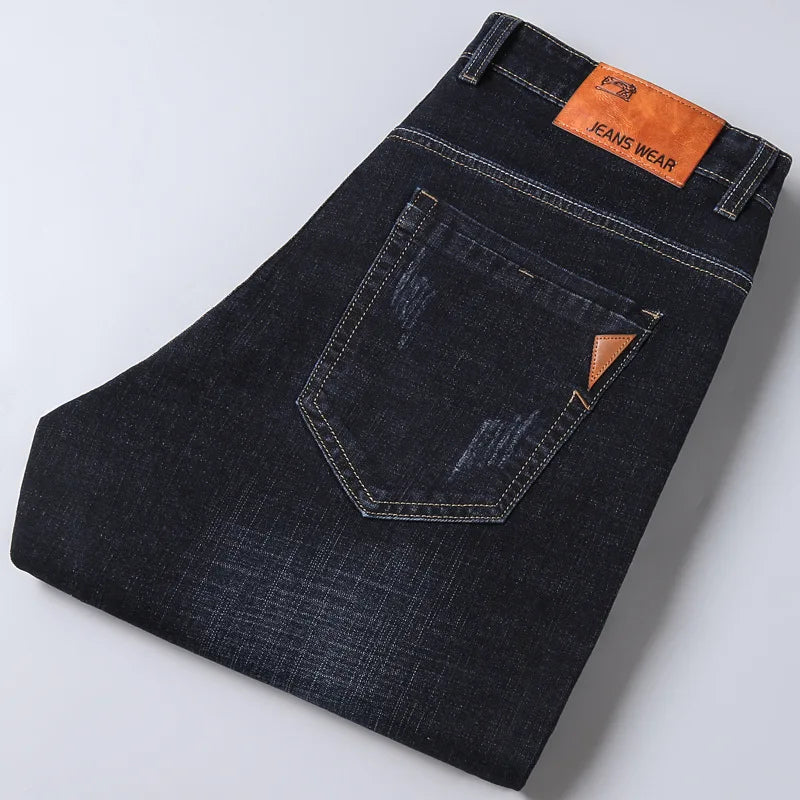 Men Light Luxury Stretch Slim Fit Denim Pants