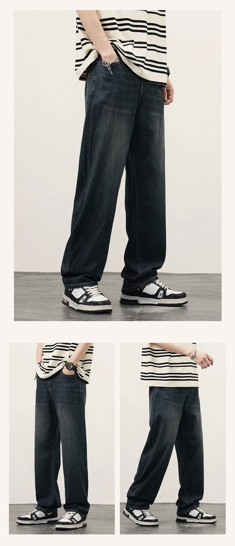 New Men Straight Vintage Fit Jeans