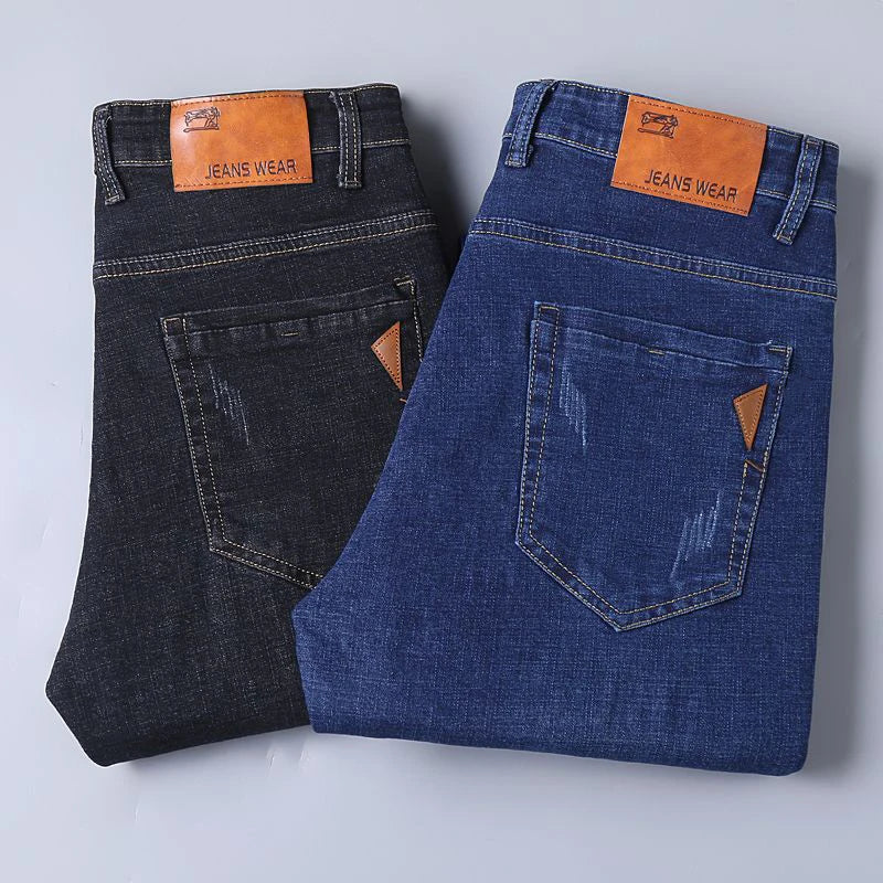 Men Light Luxury Stretch Slim Fit Denim Pants