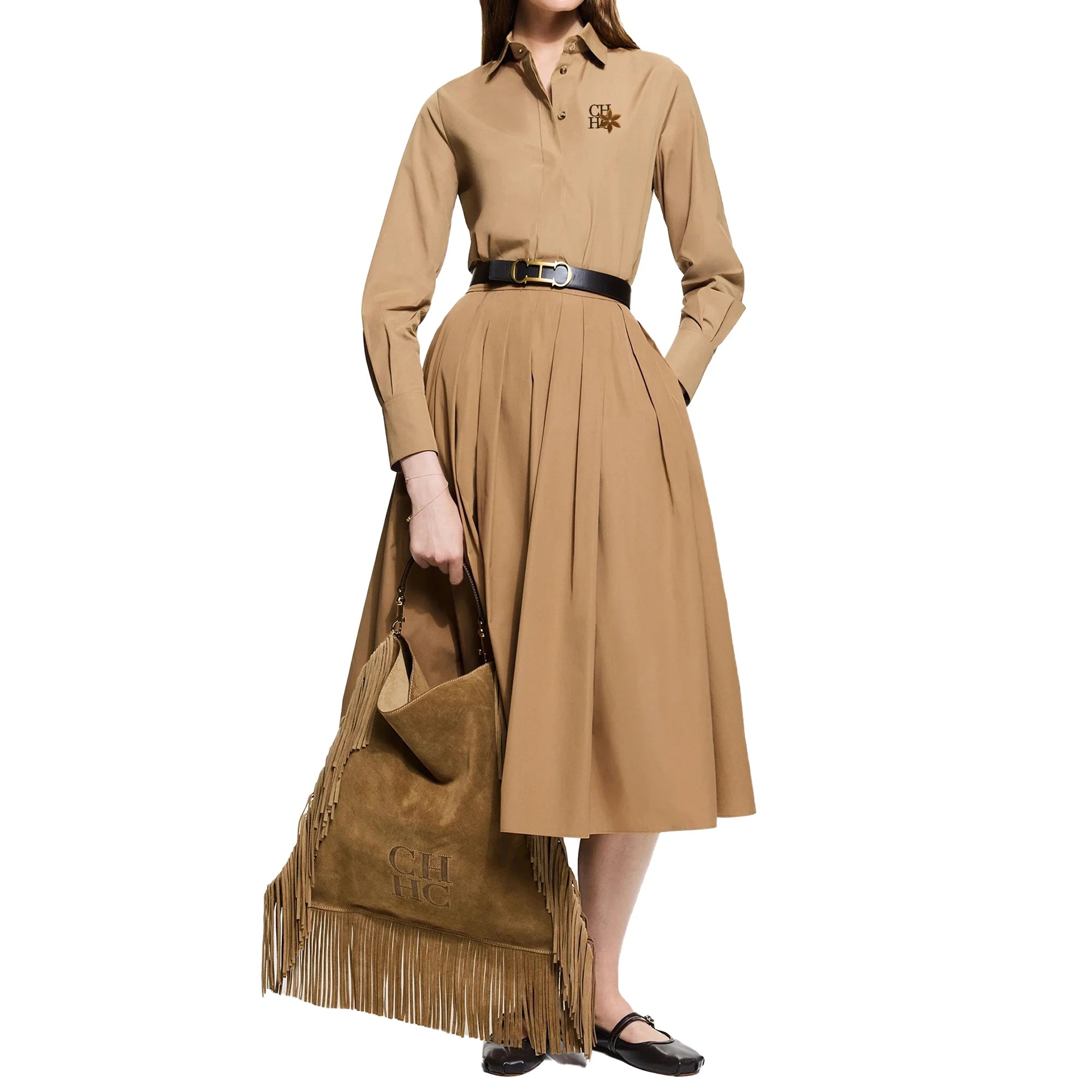 New Women Skirts Sets Long Sleeved Shirts Embroidery Desig