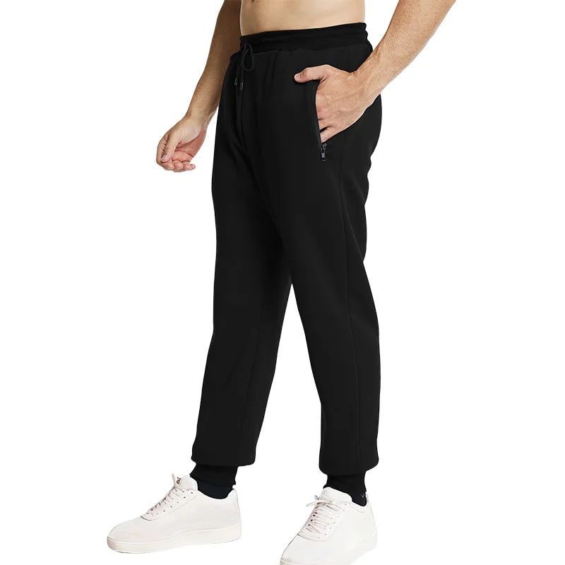 New Sweatpants Side Zipper Pockets Men Joggers Track Pants
