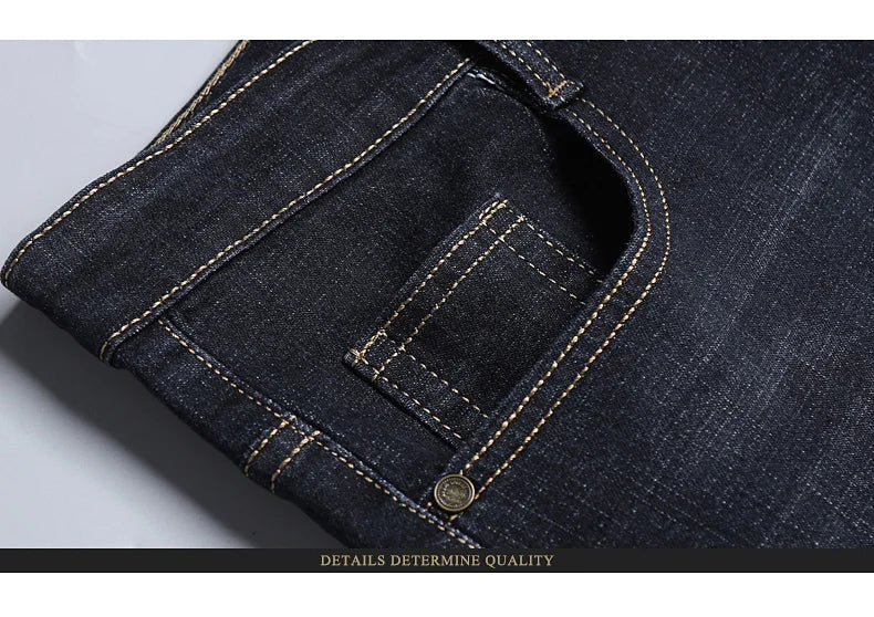 Men Light Luxury Stretch Slim Fit Denim Pants