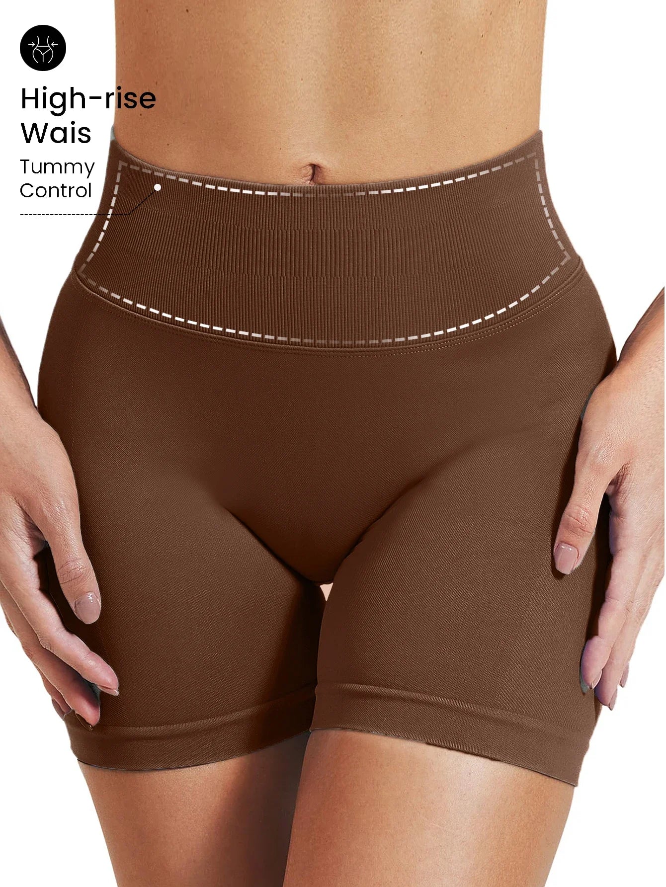 Pilates knit shorts medium intensity training high stretch