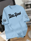 New men's summer design letter print soft and breathable round neck T-shirt