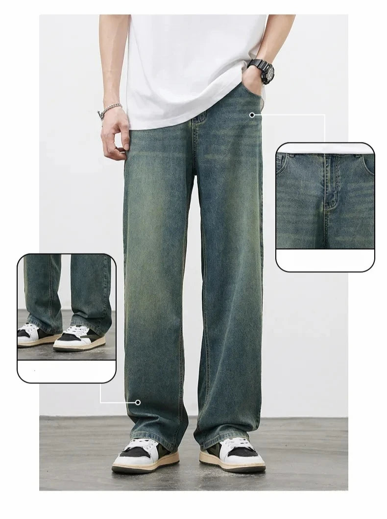 New Men Straight Vintage Fit Jeans