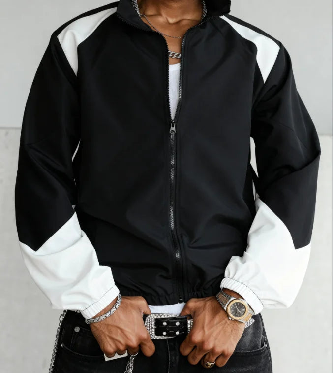 Men's color-blocked jacket, lightweight, casual, travel