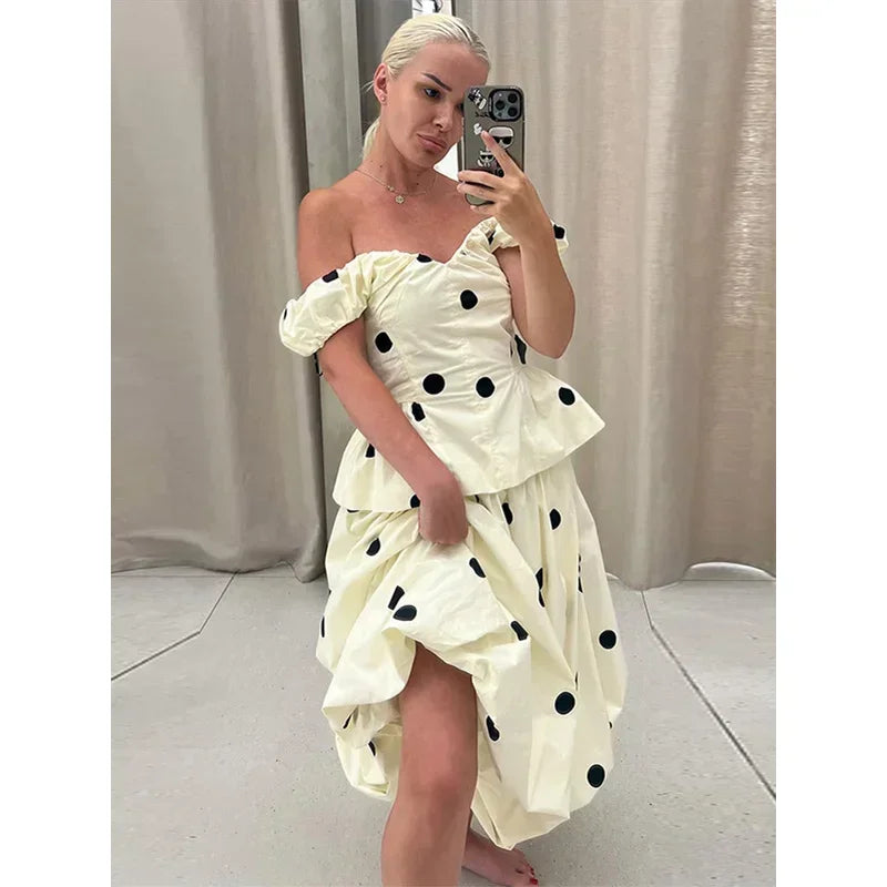 Polka Dot Backless Tank Tops