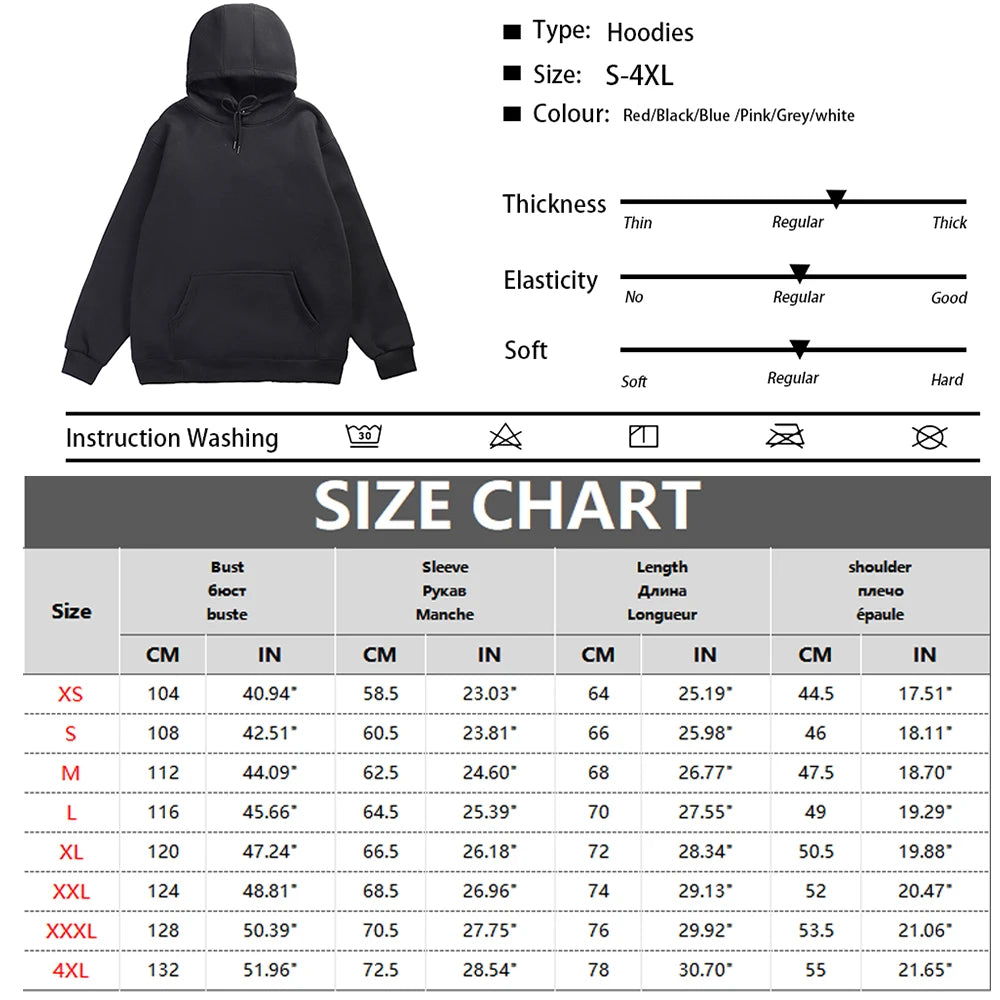 Men and Women Pullover Spring Autumn Casual Hoodie