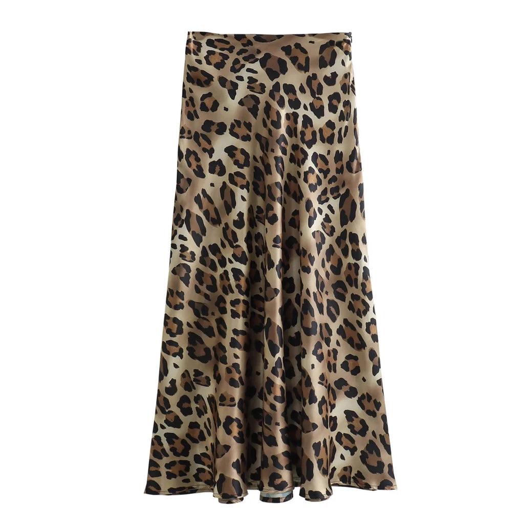 HH Women Fashion Leopard Print Skirt