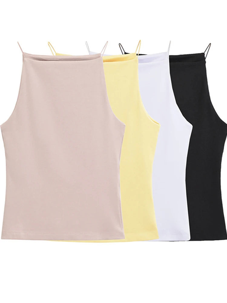 Women's Halter Tank Top Sleeveless Thin Straps