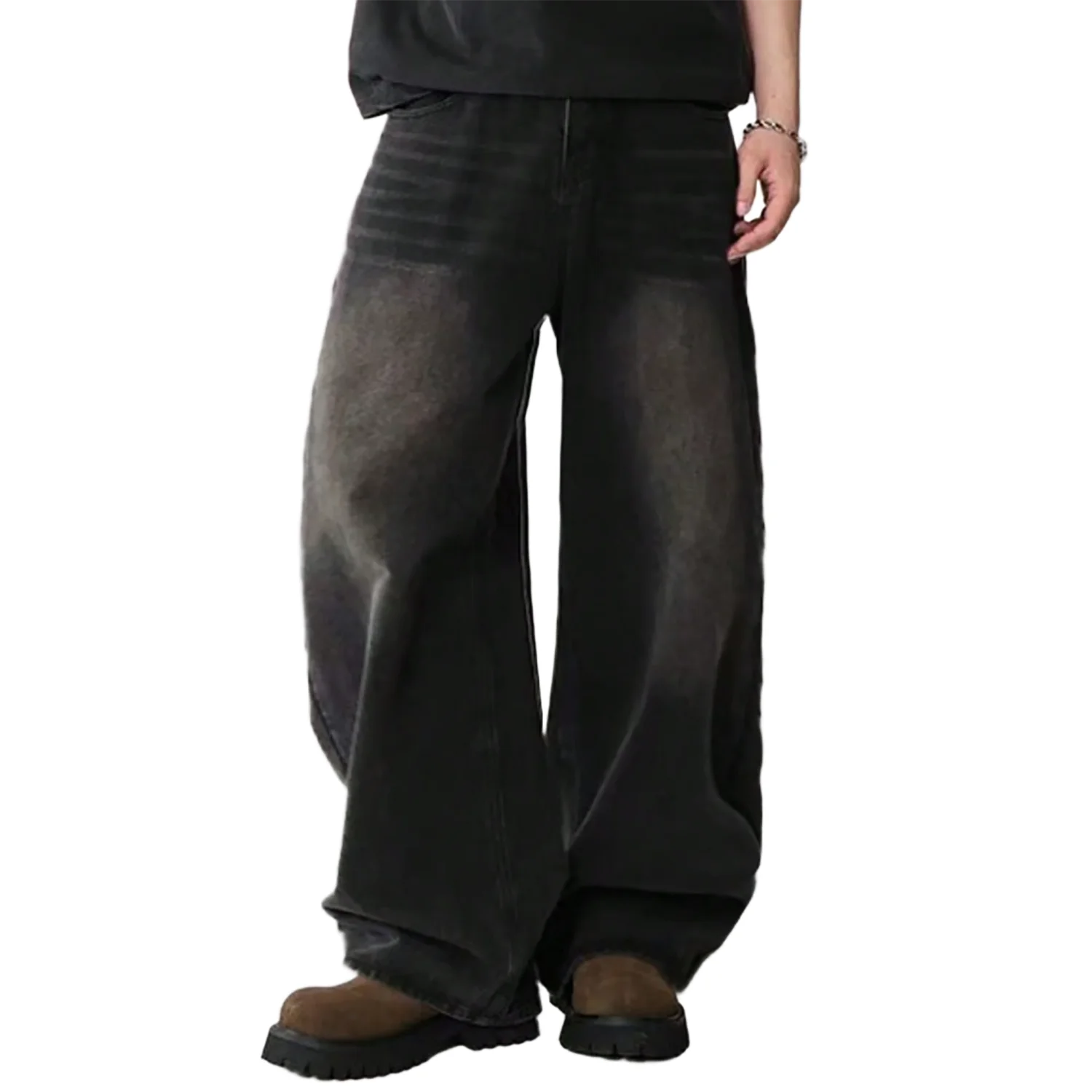 Men's Straight Loose Wide Baggy Jeans