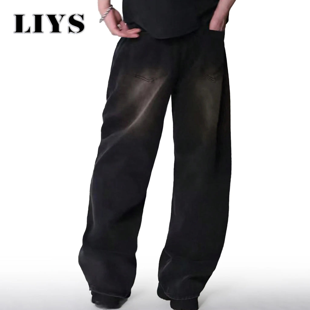 Men's Straight Loose Wide Baggy Jeans