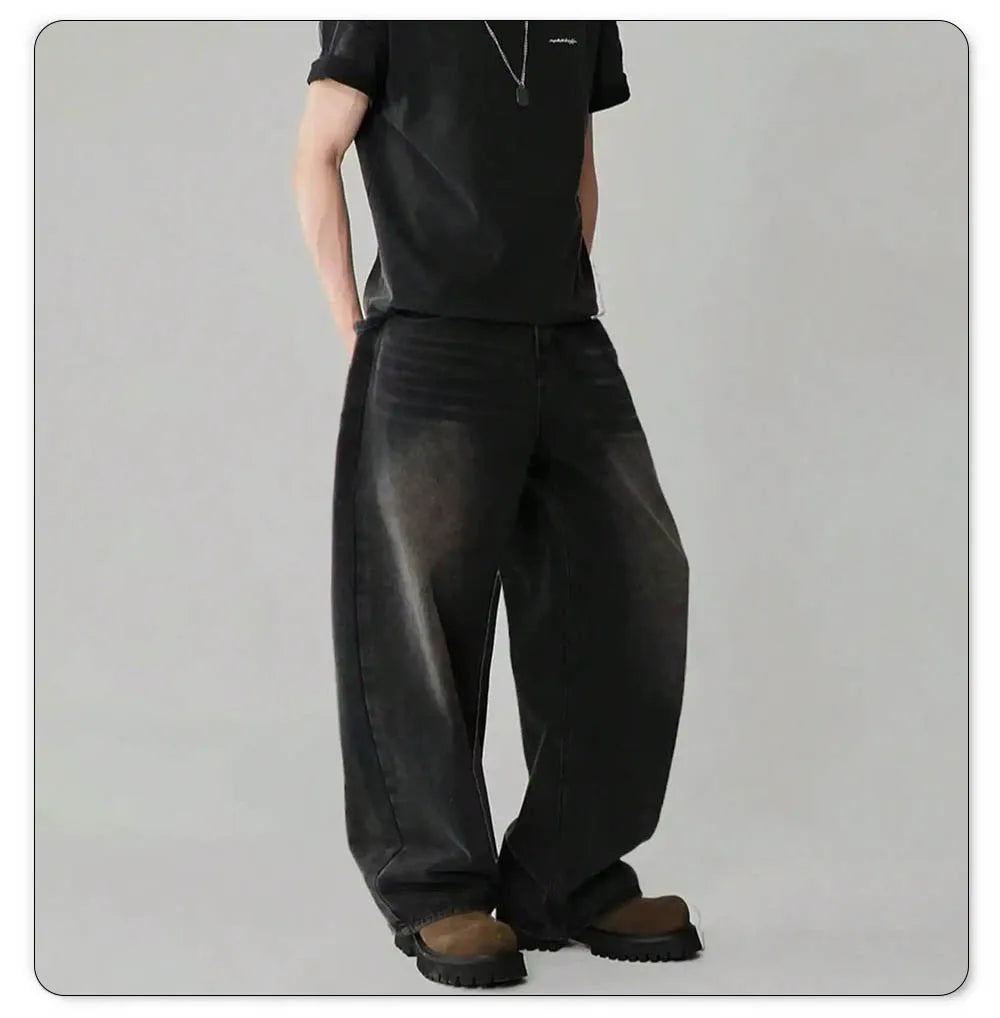 Men's Straight Loose Wide Baggy Jeans